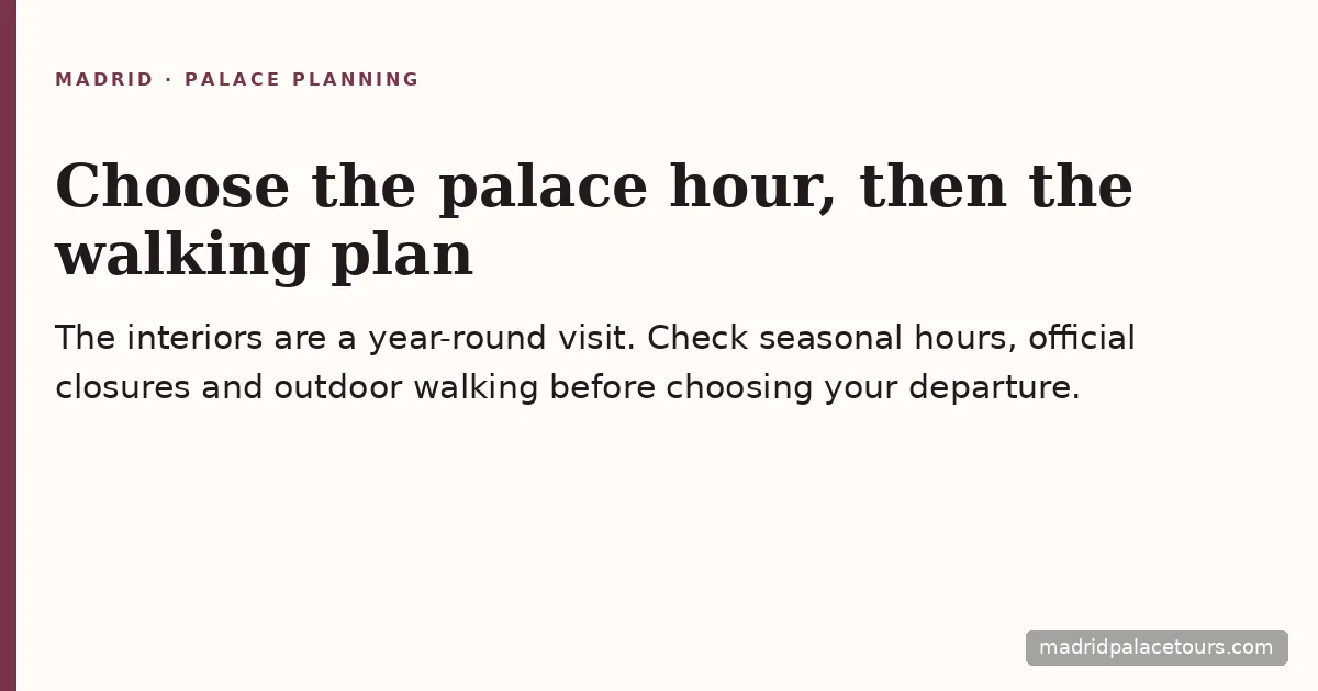 Royal Palace timing: year-round interiors, shorter winter hours and an outdoor approach to plan around