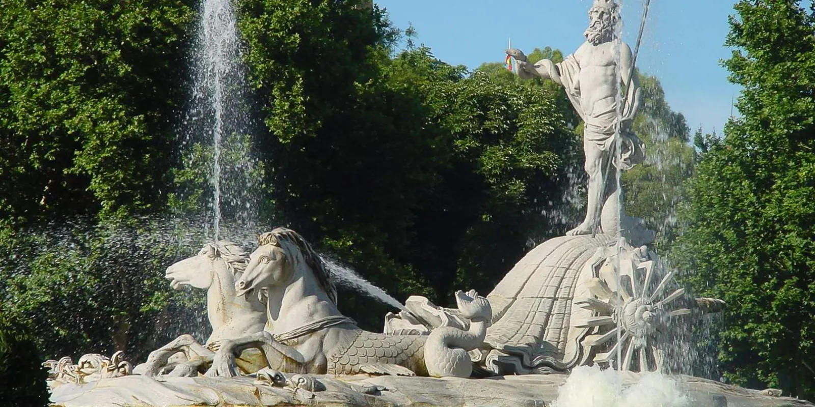 Neptune Fountain in central Madrid