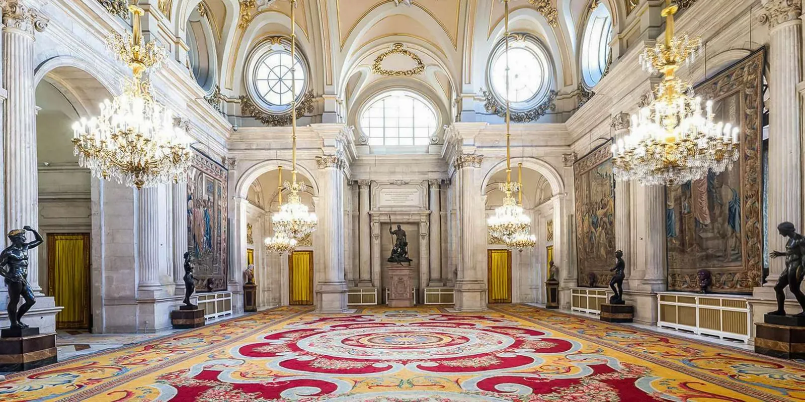 Ornate circular room with a patterned floor