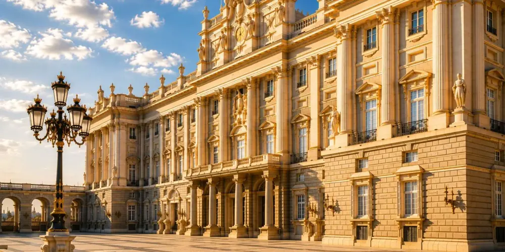 Royal Palace exterior in warm evening light